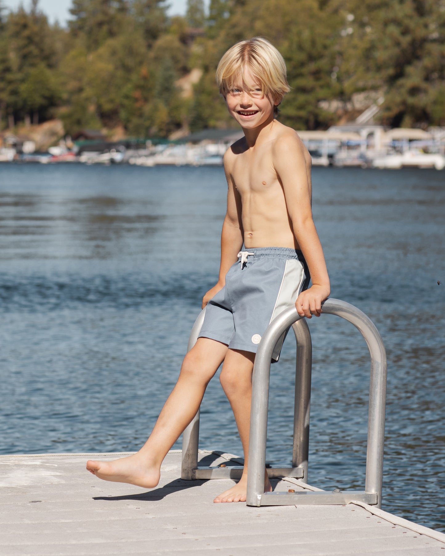 Rylee + Cru - Paneled Boardshort - Marine