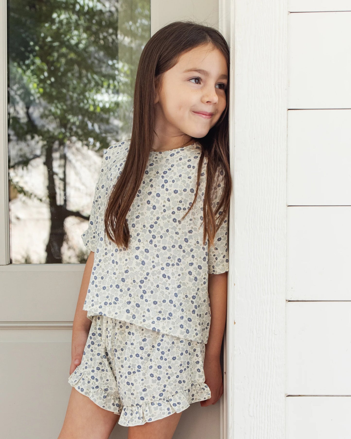 Rylee + Cru - Mosie Set - Blue Ditsy