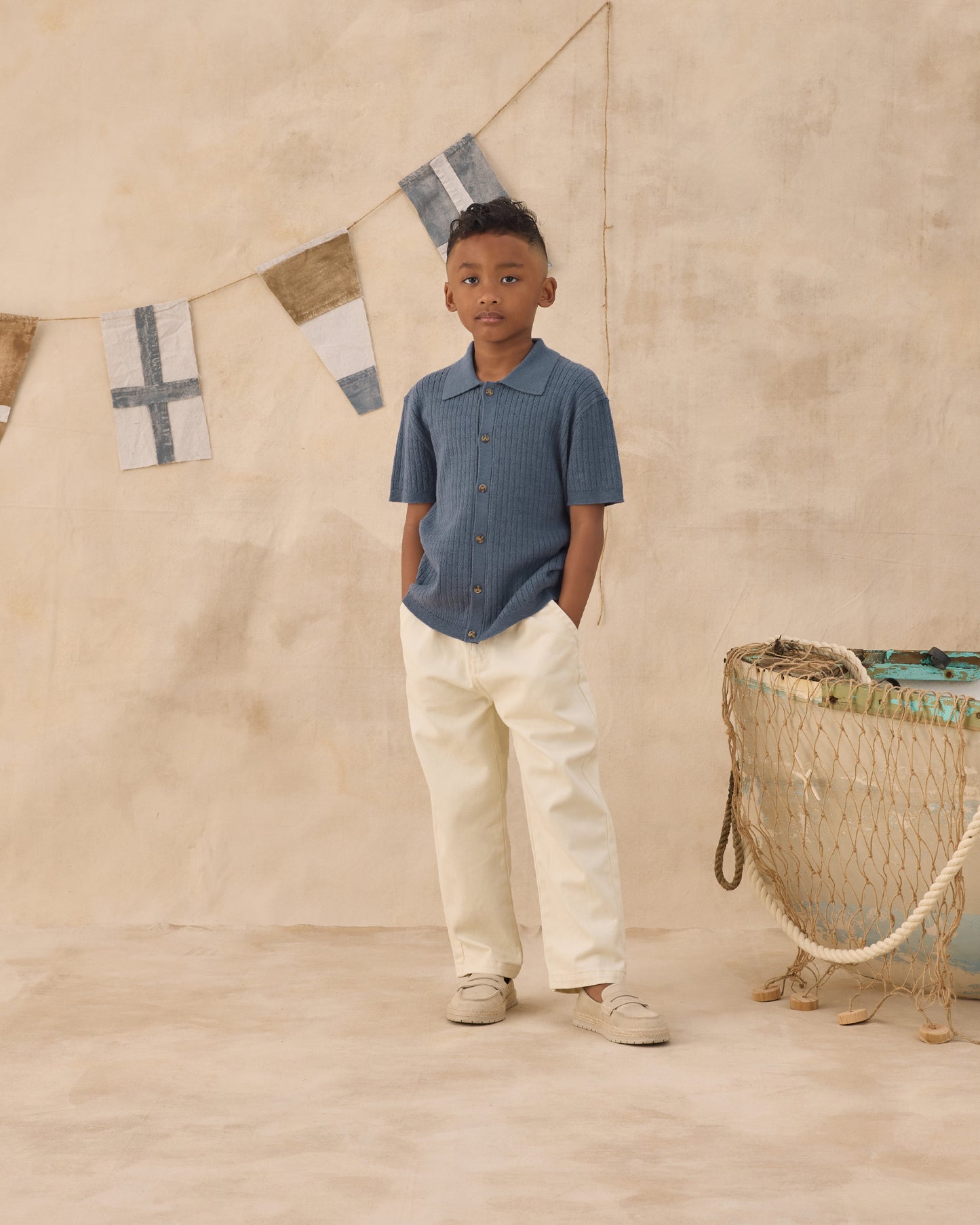 Rylee + Cru - Aiden Polo - Marine