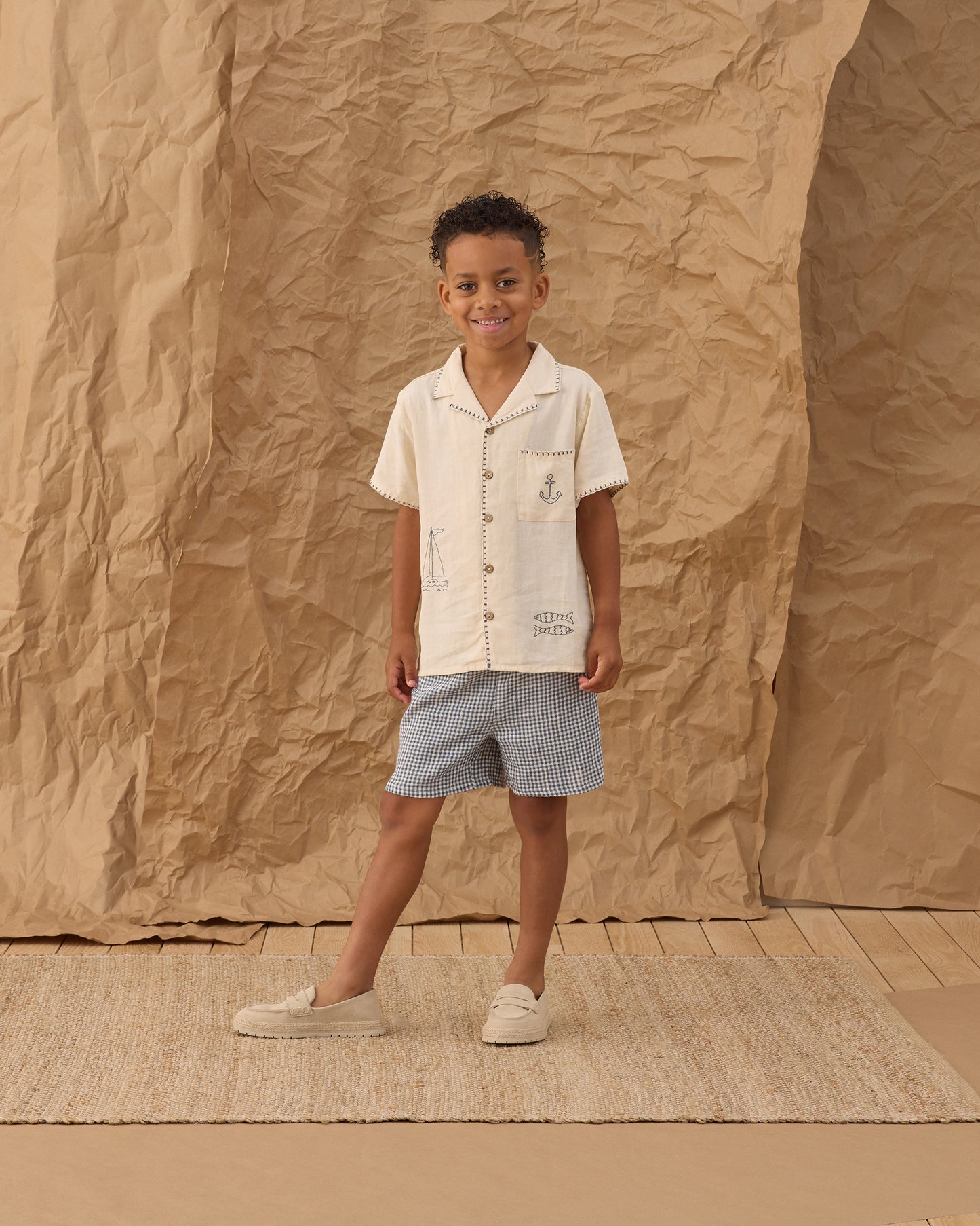 Rylee + Cru - Lapel Collar Shirt - Sailor