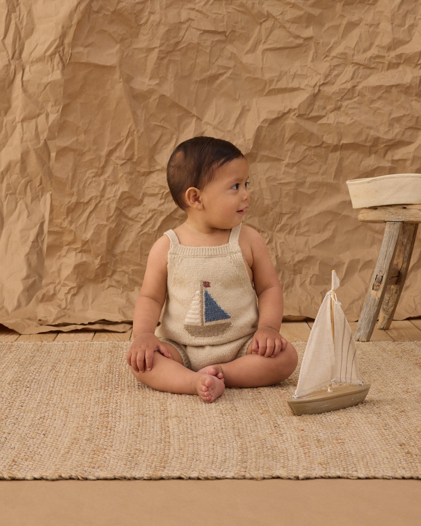 Rylee + Cru - Fisher Romper - Sailboat