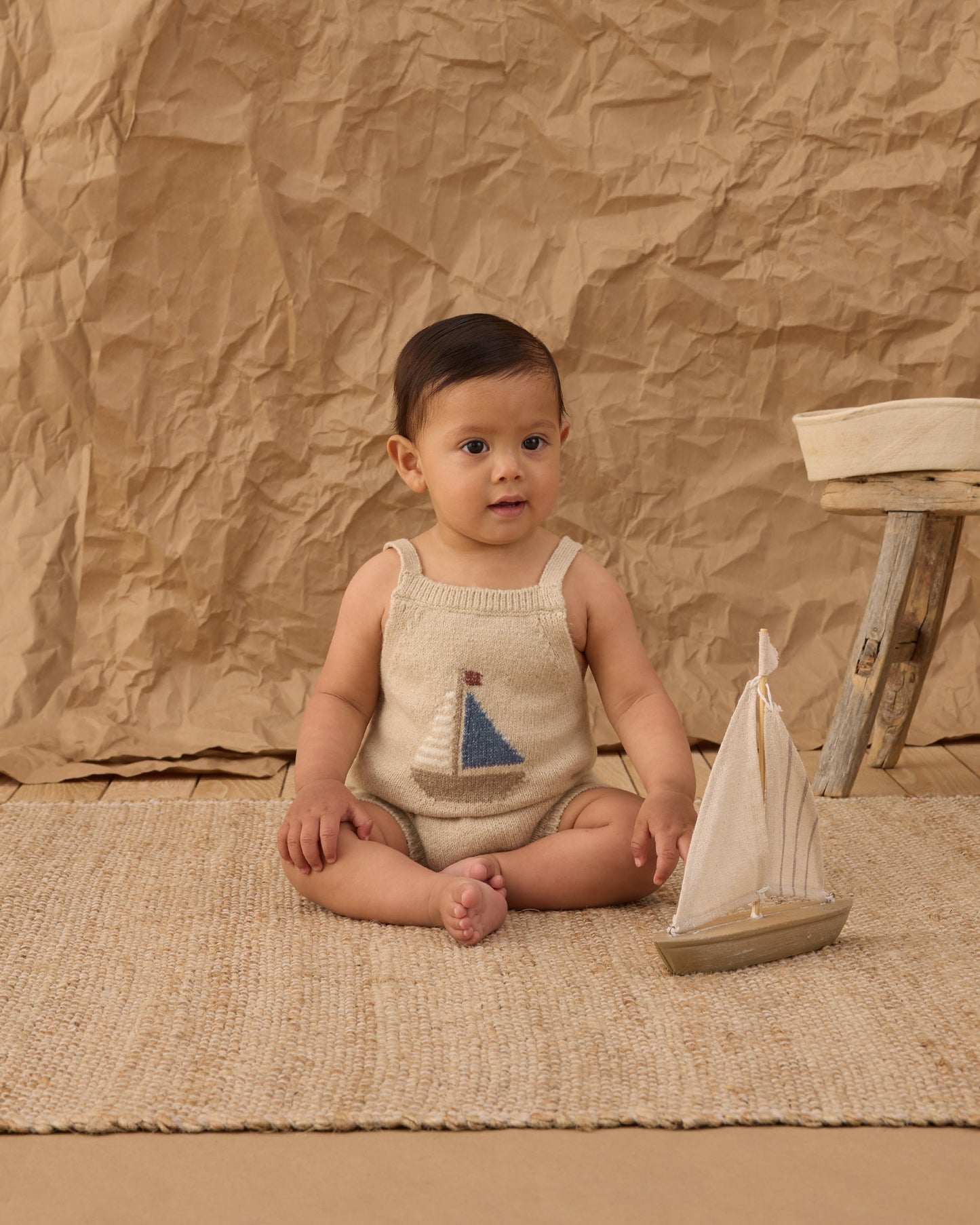 Rylee + Cru - Fisher Romper - Sailboat