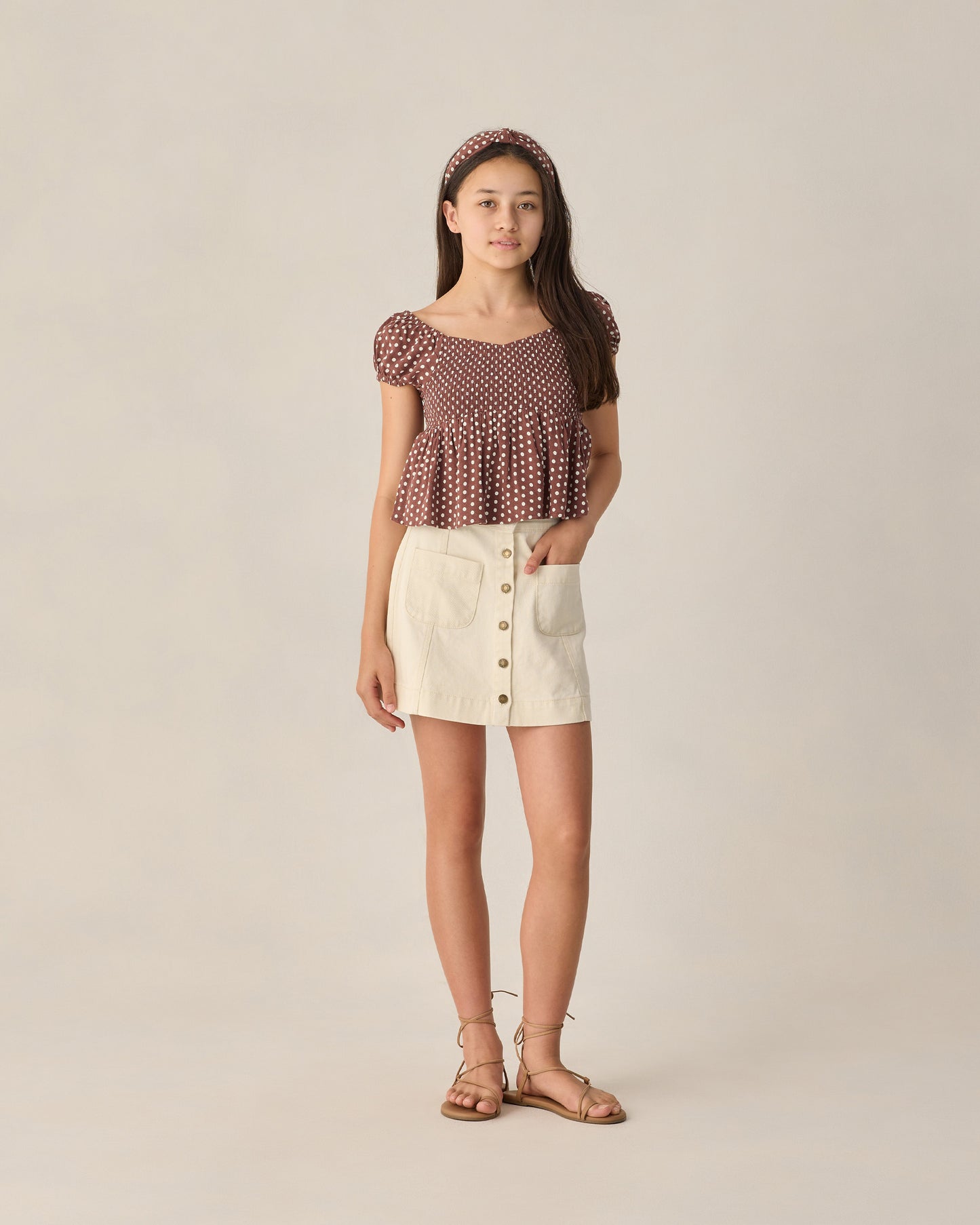 Rylee + Cru - Teen Denver Mini Skirt - Natural
