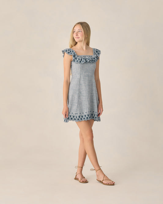 Rylee + Cru - Teen Bianca Mini Dress - Marine Gingham