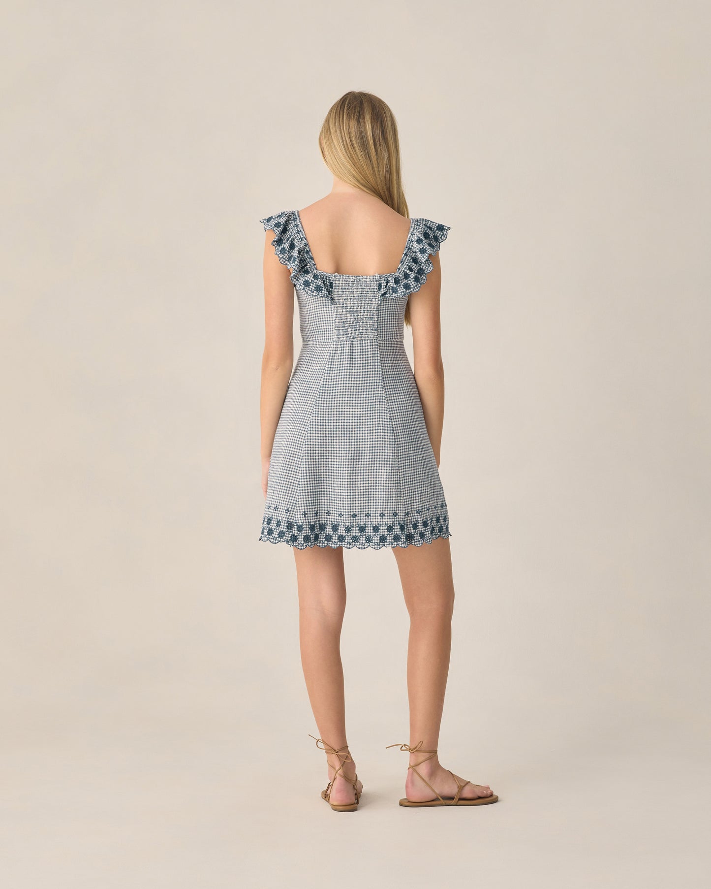 Rylee + Cru - Teen Bianca Mini Dress - Marine Gingham