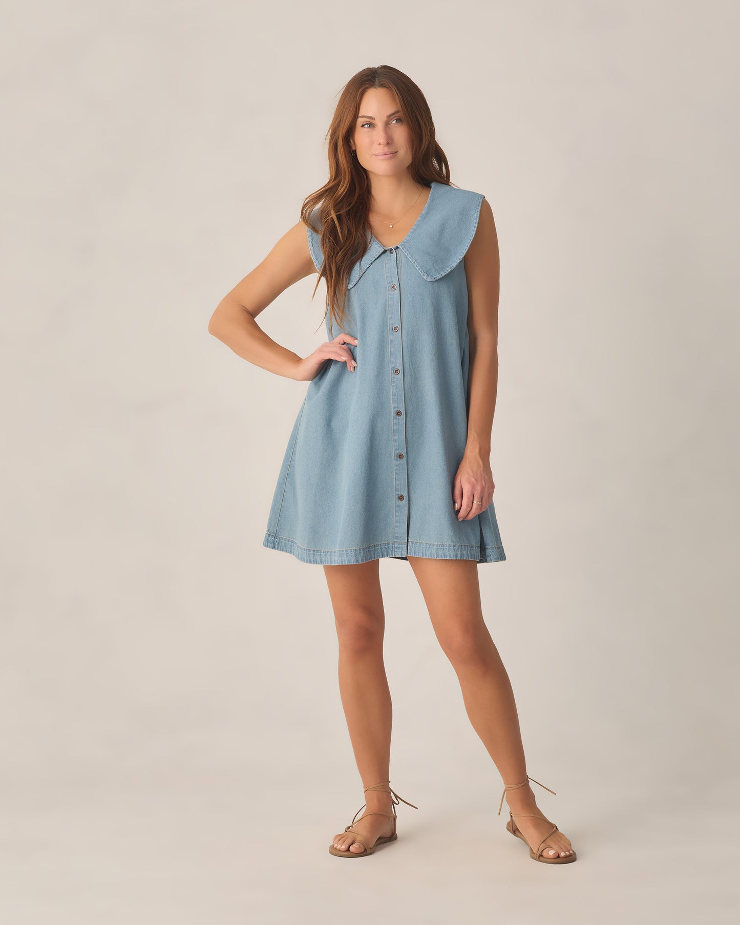 Rylee + Cru - Women's Adria Dress - Washed Blue