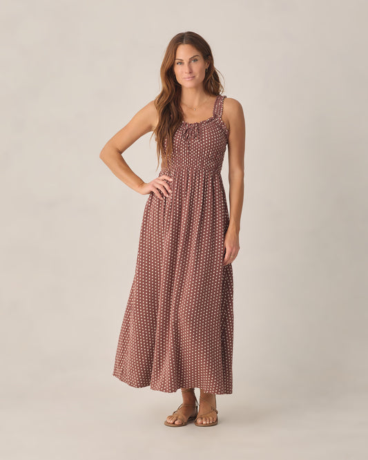 Rylee + Cru - Women's Jane Dress - Chocolate Polka Dot