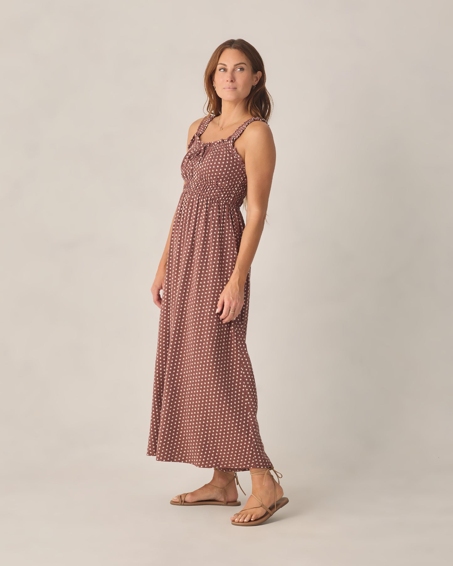 Rylee + Cru - Women's Jane Dress - Chocolate Polka Dot