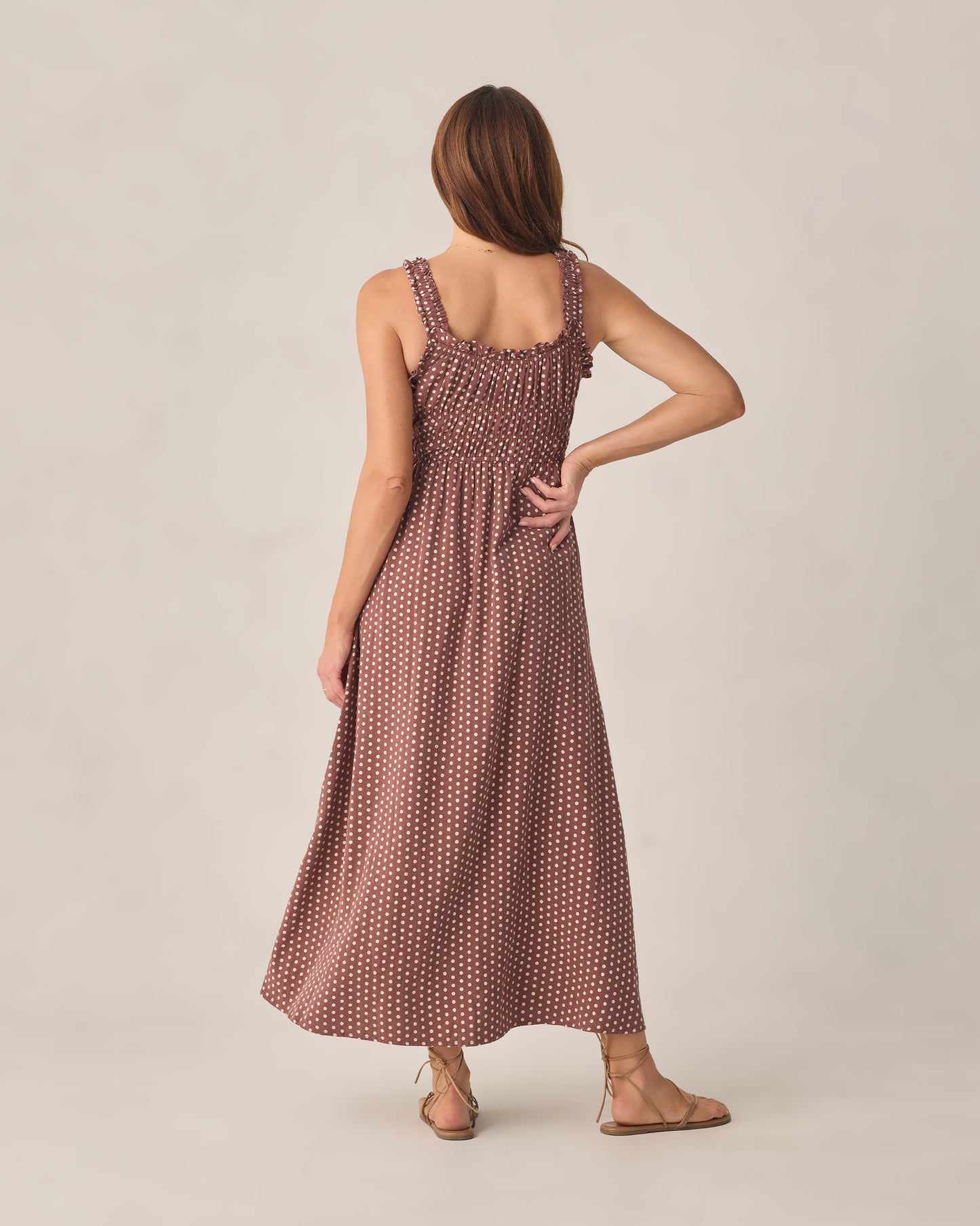 Rylee + Cru - Women's Jane Dress - Chocolate Polka Dot