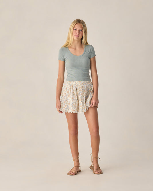 Rylee + Cru - Teen Pointelle Jersey - Sea Green