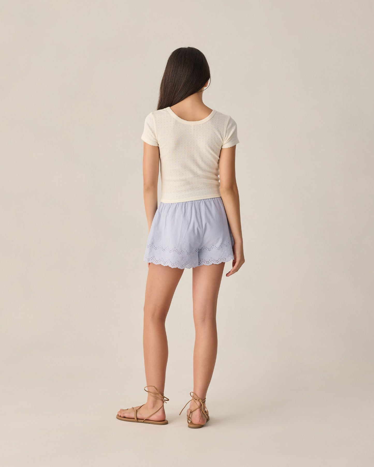 Rylee + Cru - Teen Pointelle Jersey - Ivory