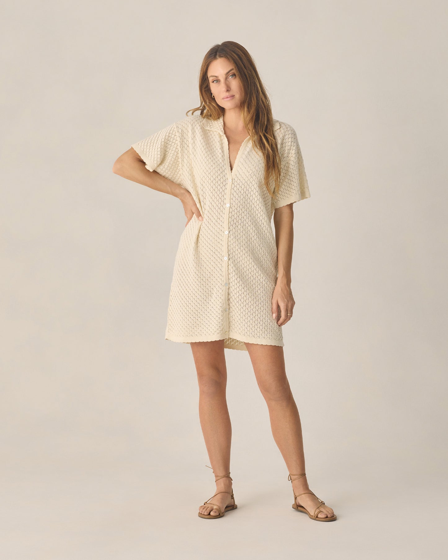 Rylee + Cru - Women's Crochet Cover up - Natural