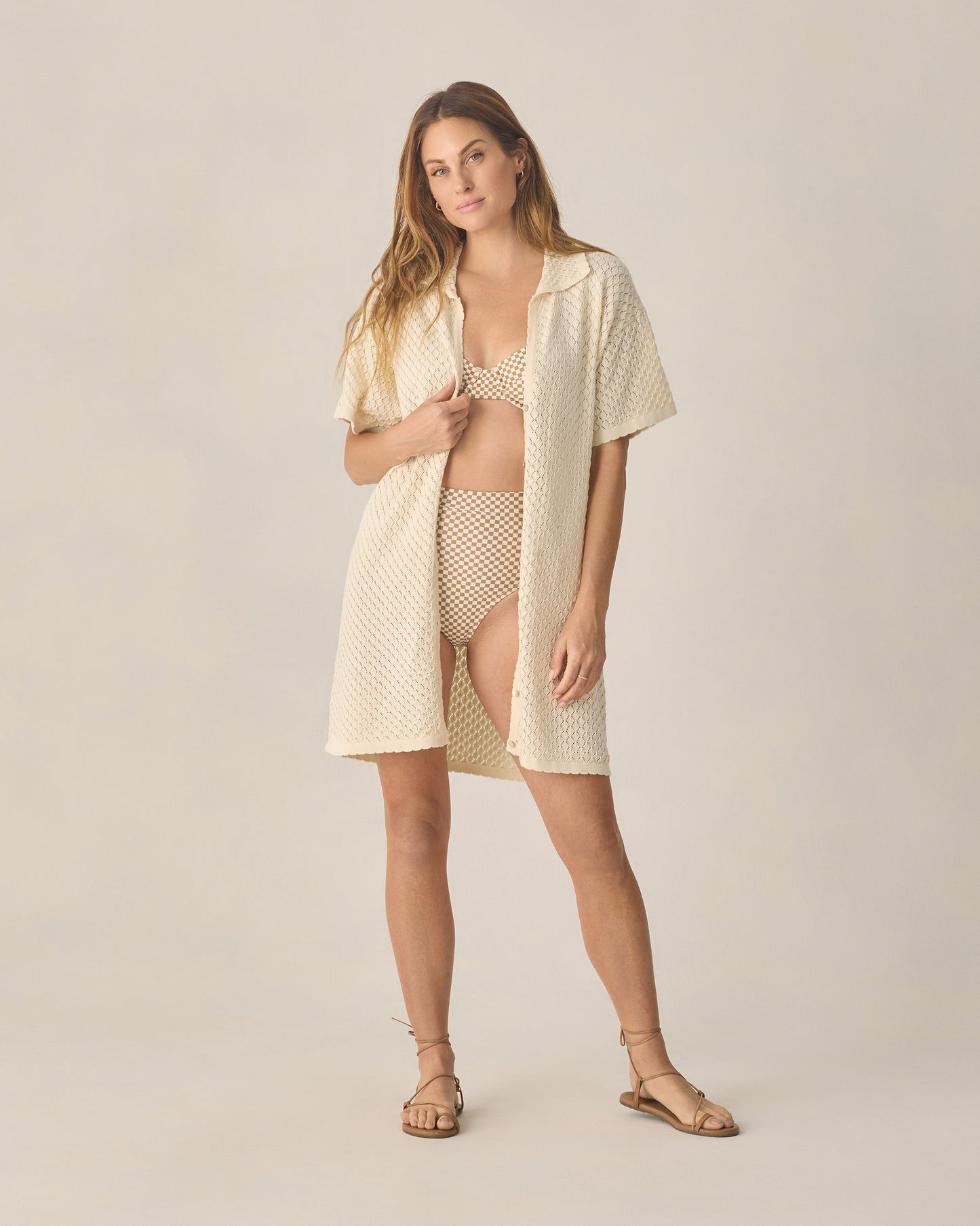 Rylee + Cru - Women's Crochet Cover up - Natural