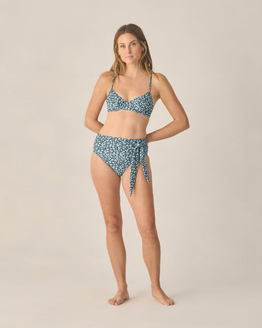 Rylee + Cru - Women's Underwire Bikini Top - Navy Floral