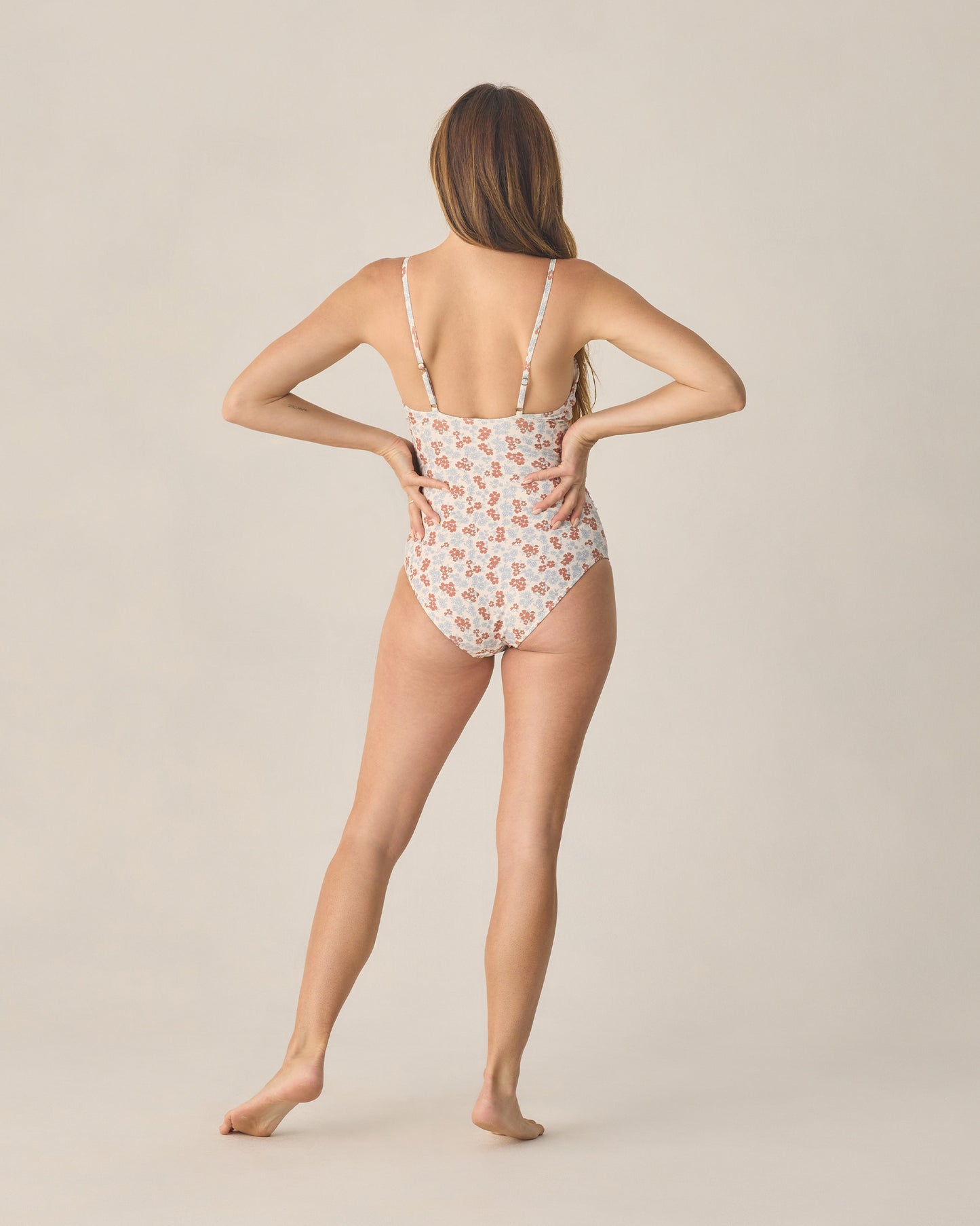 Rylee + Cru - Women's Keyhole One-Piece - Americana Floral