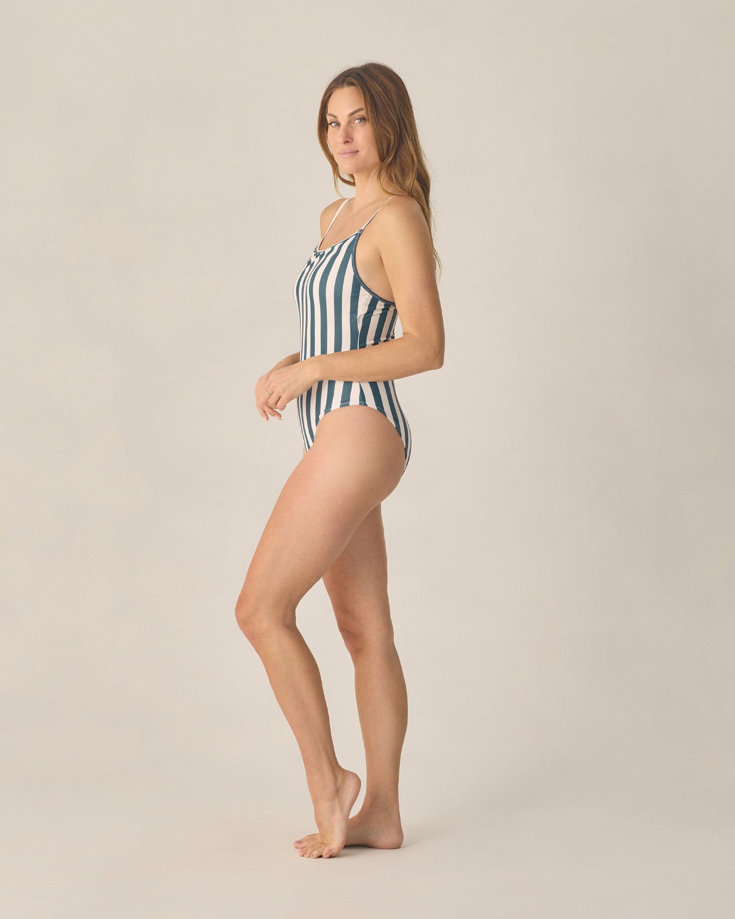 Rylee + Cru - Women's Sky One-Piece - Navy Stripe