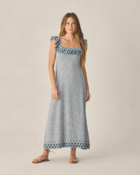 Rylee + Cru - Women's Bianca Dress - Marine Gingham