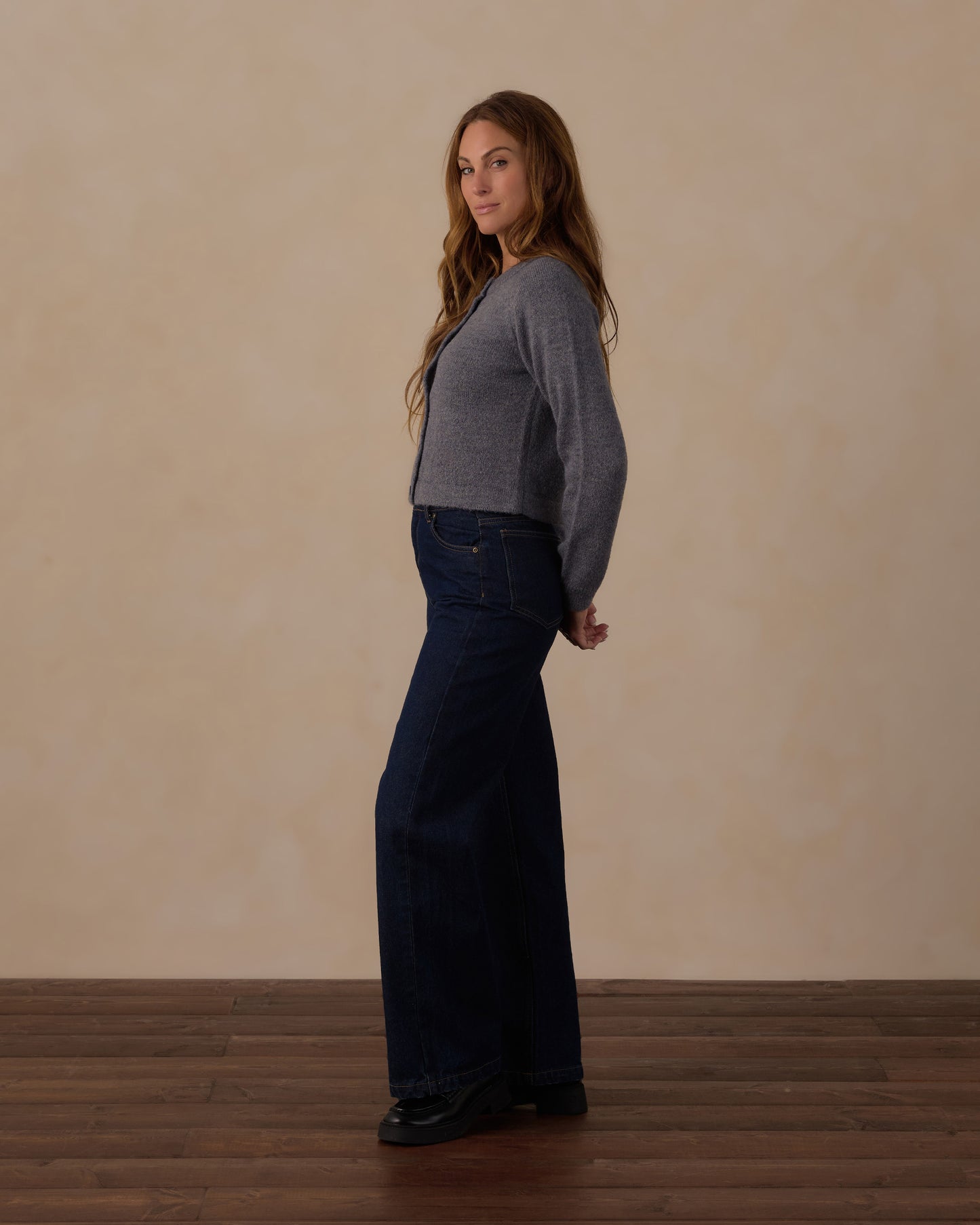 Rylee + Cru - Women's Fuzzy Cardigan - Midnight
