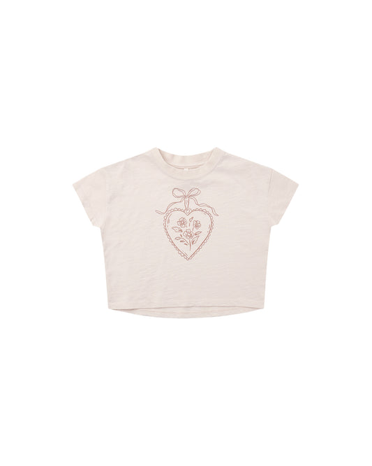 Rylee + Cru - Boxy Tee - Heart Locket