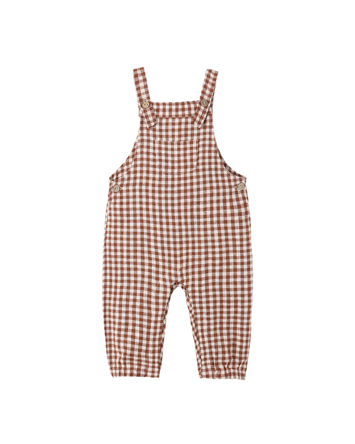 Rylee + Cru - Baby Overalls - Brick Check