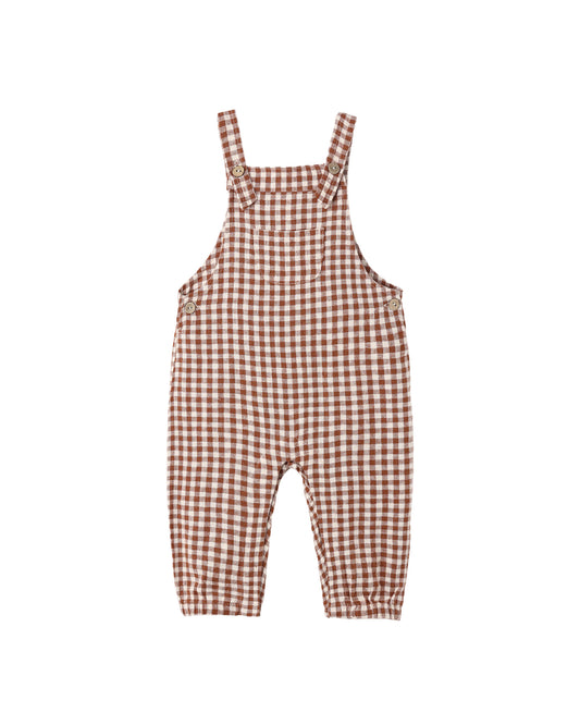 Rylee + Cru - Baby Overalls - Brick Check