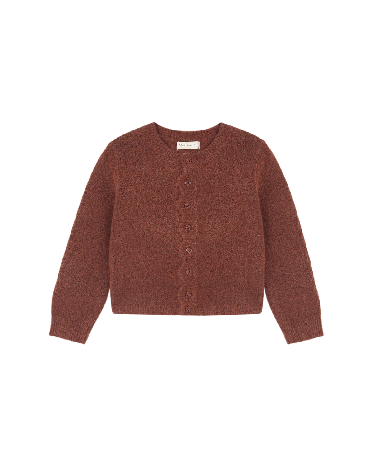 Rylee + Cru - Scallop Cardigan - Brick