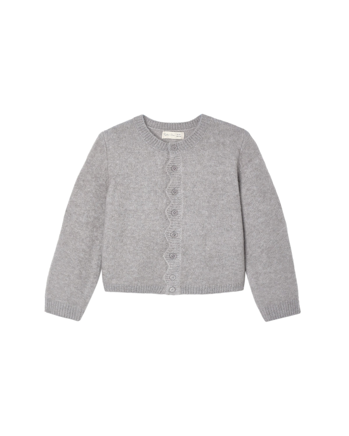 Rylee + Cru - Scallop Cardigan - Dusty Blue