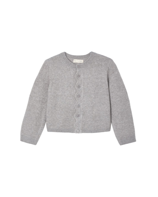 Rylee + Cru - Scallop Cardigan - Dusty Blue