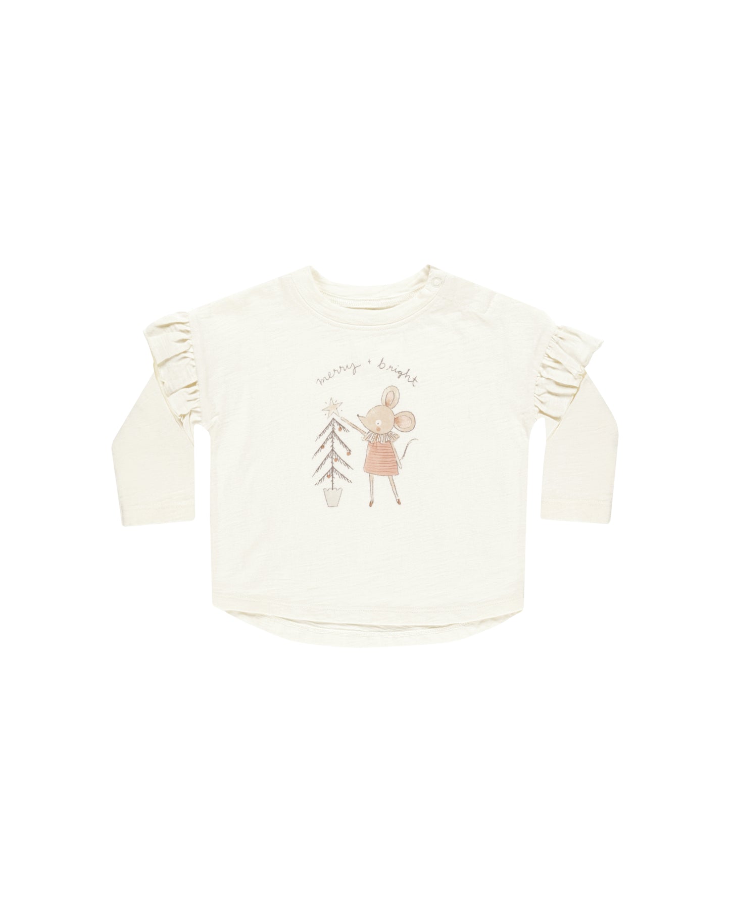 Rylee + Cru - Ruffle Long Sleeve Tee - Mouse