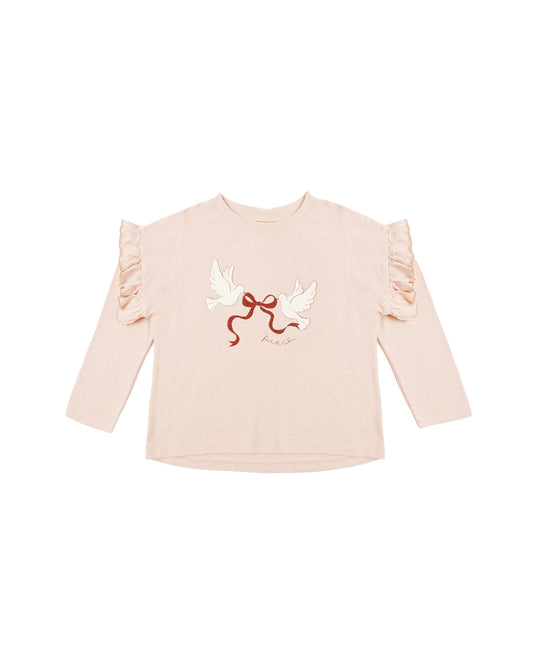 Rylee + Cru - Ruffle Long Sleeve Tee - Peace