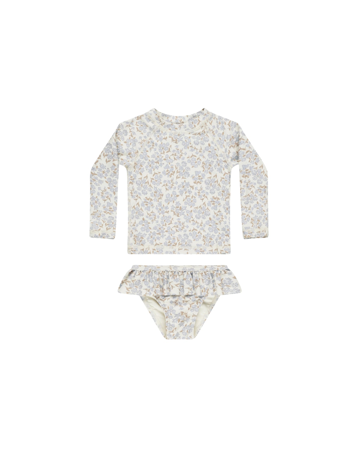 Rylee + Cru - Rashguard Girls Set - Blue Ditsy