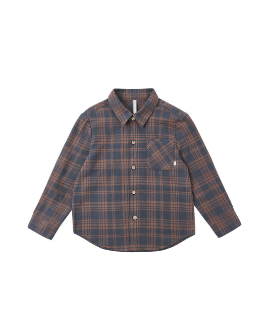 Rylee + Cru - Collared Long Sleeve Shirt - Midnight Plaid