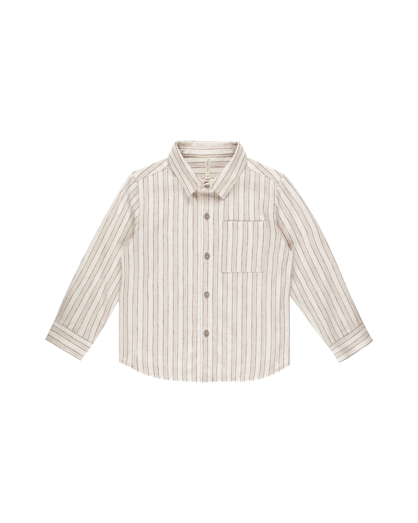 Rylee + Cru - Collared Long Sleeve Shirt - Stone Stripe