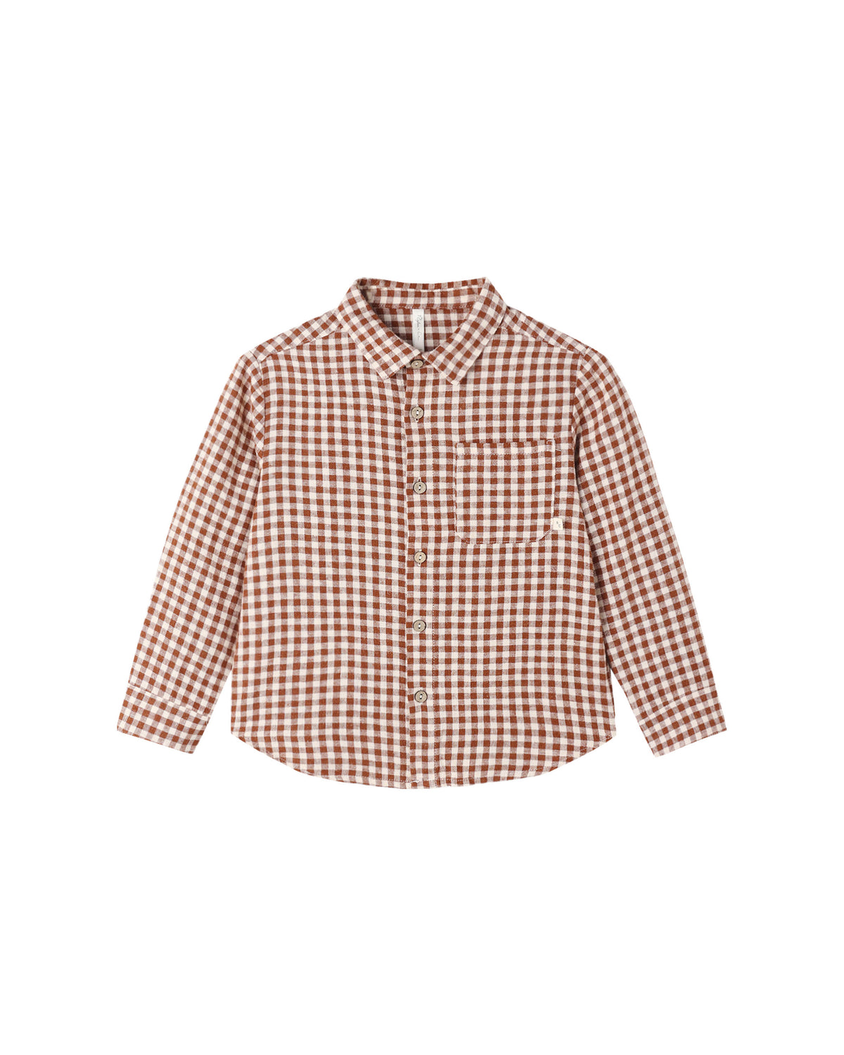 Rylee + Cru - Collared Long Sleeve Shirt - Brick Check
