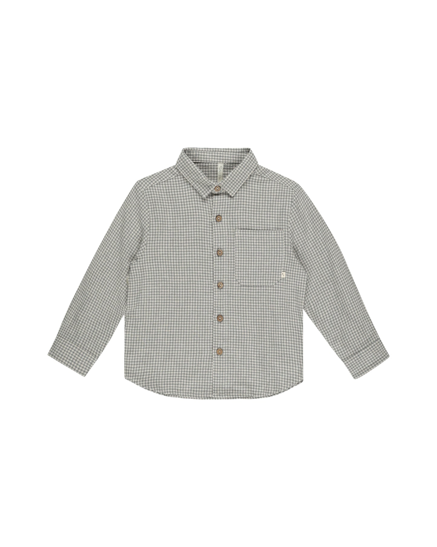 Rylee + Cru - Collared Long Sleeve Shirt - Forest Gingham