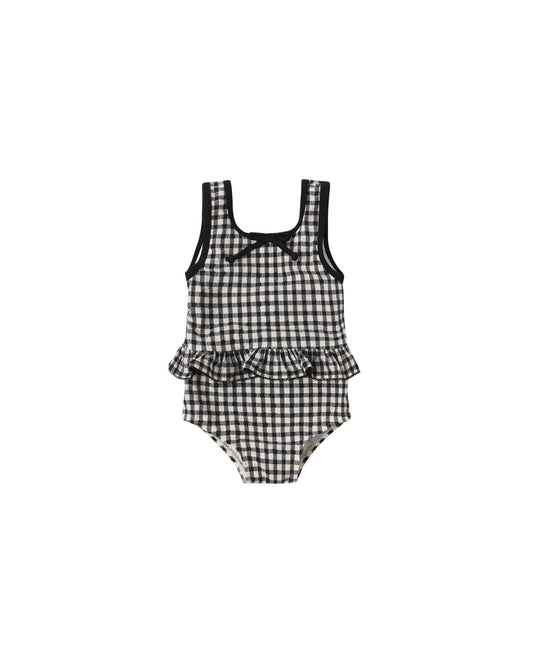 Rylee + Cru - Skirted One-Piece - Black Gingham
