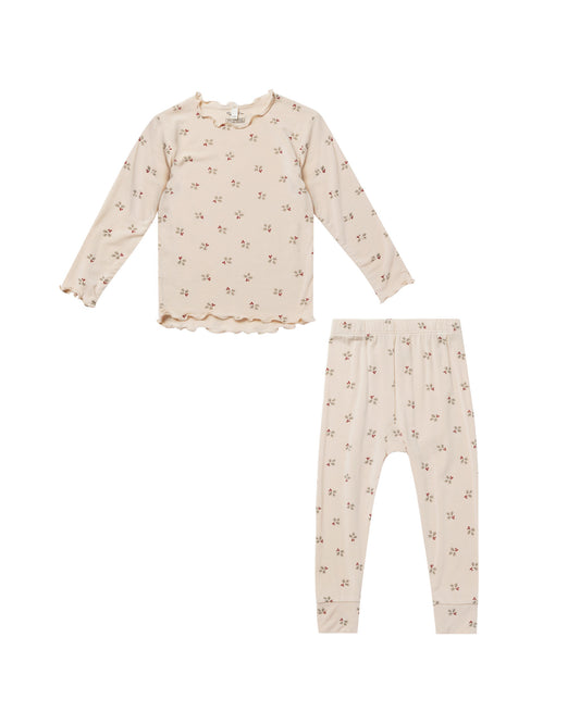 Rylee + Cru - Modal Pajama Set - Holly Berry
