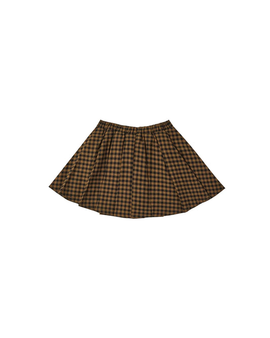 Rylee + Cru - Pleated Mini Skirt - Chartreuse Plaid