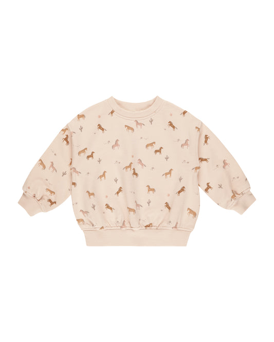 Rylee + Cru - Relaxed Sweatshirt - Horses