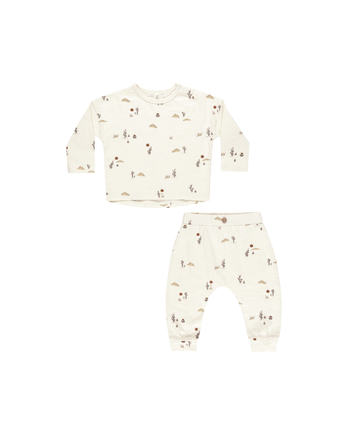 Rylee + Cru - Long Sleeve Tee + Pant Set - Desert