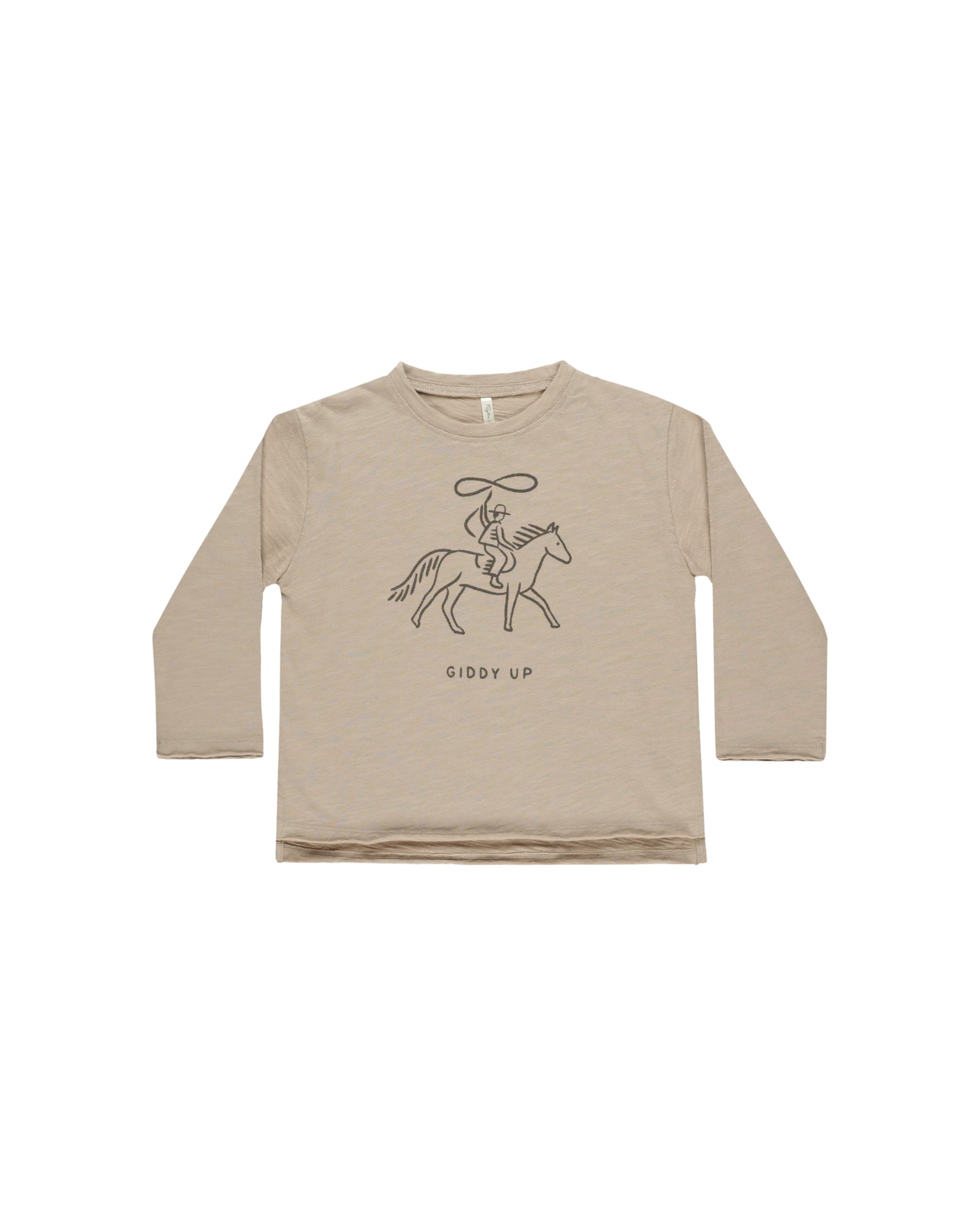 Rylee + Cru - Raw Edge Long Sleeve Tee - Giddy Up