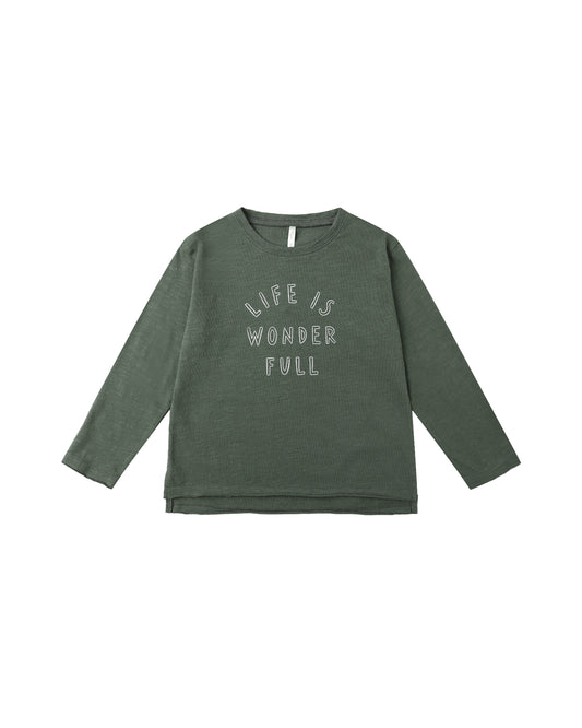 Rylee + Cru - Long Sleeve Raw Edge Tee - Life Is Wonder Full