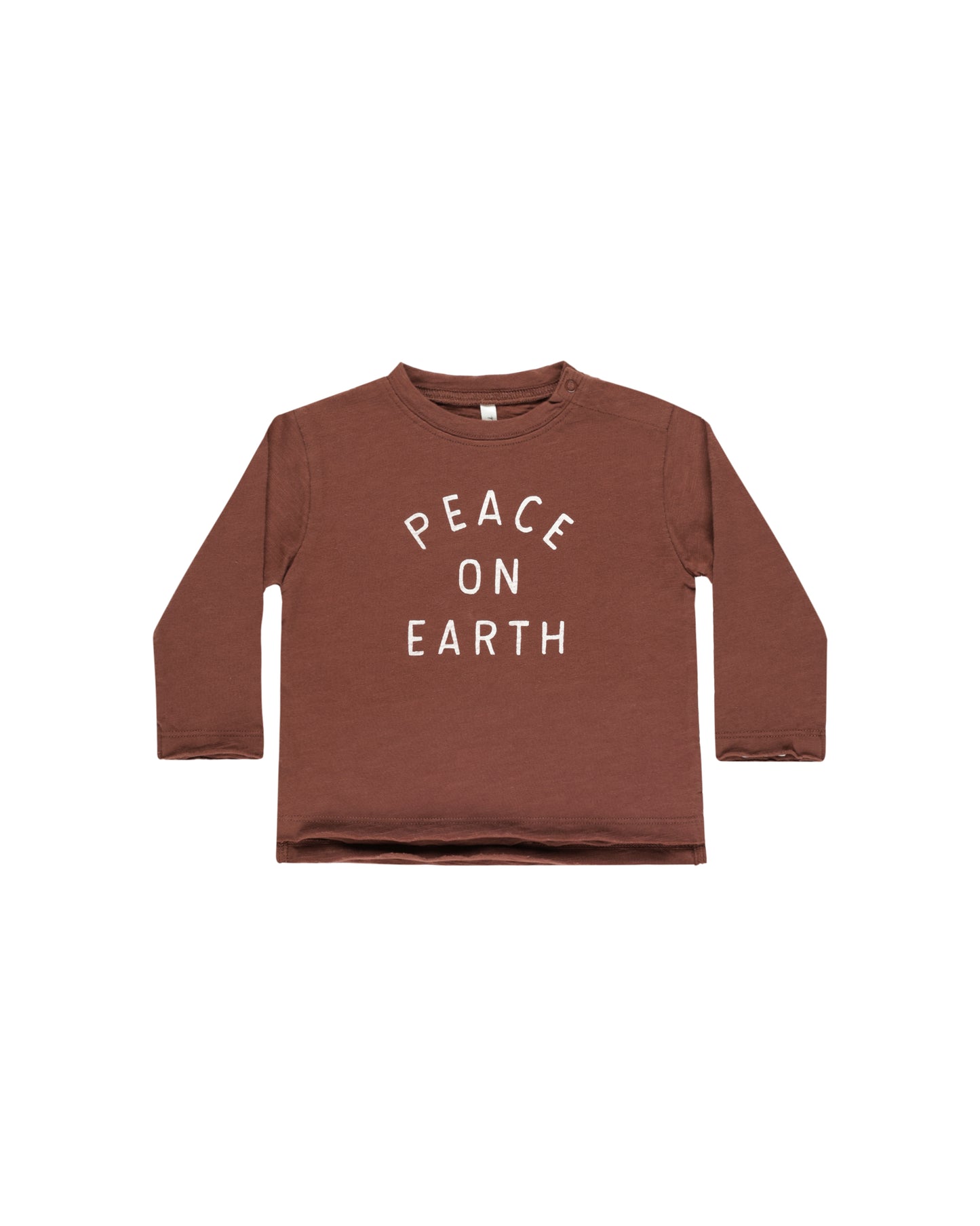 Rylee + Cru - Raw Edge Long Sleeve Tee - Peace On Earth