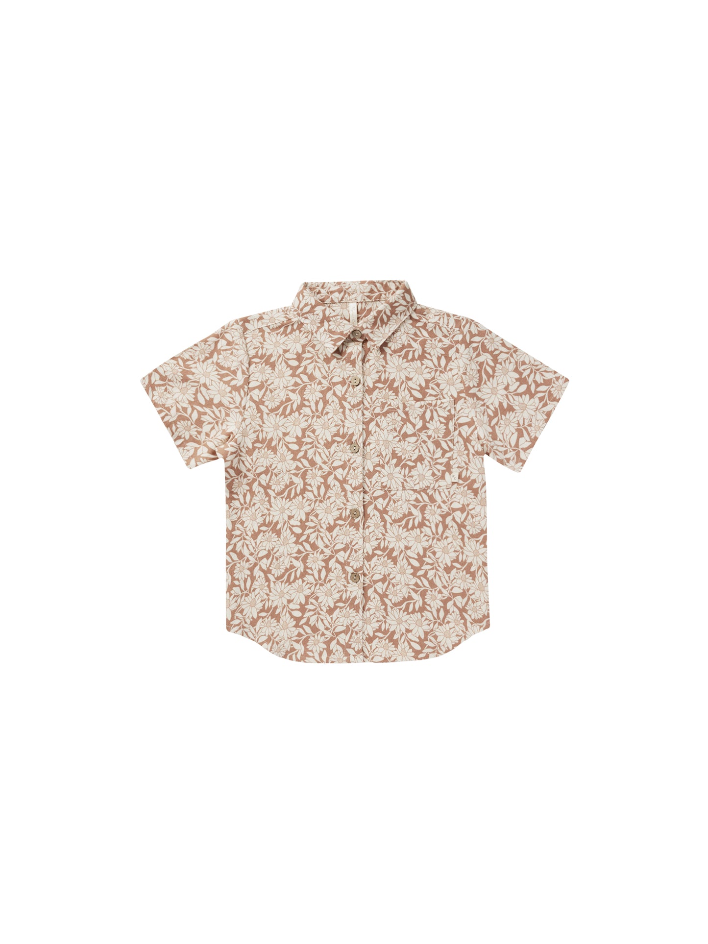 Rylee + Cru - Collared Short Sleeve Shirt - Plumeria