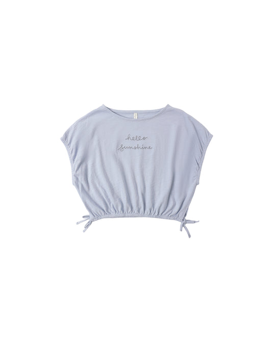Rylee + Cru - Cropped Cinch Tee - Hello Sunshine