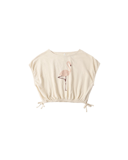 Rylee + Cru - Crop Cinch Tee - Flamingo