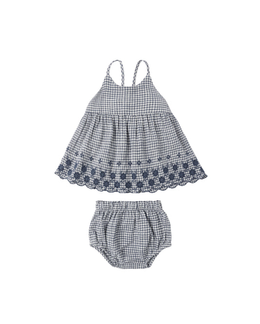 Rylee + Cru - Zenni Set - Marine Gingham