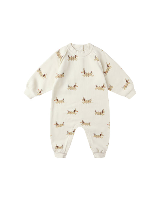 Rylee + Cru - Raglan Jumpsuit - Christmas Dogs