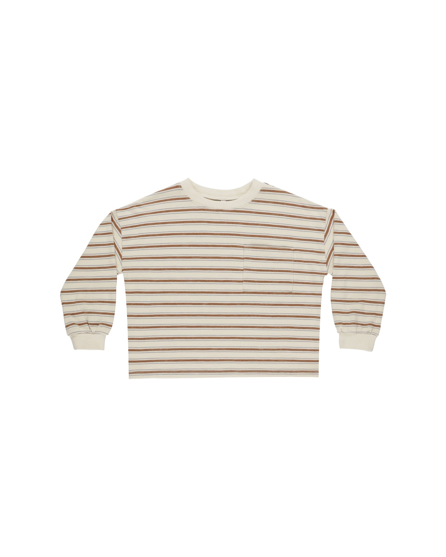 Rylee + Cru - Relaxed Long Sleeve Tee - Saddle Stripe