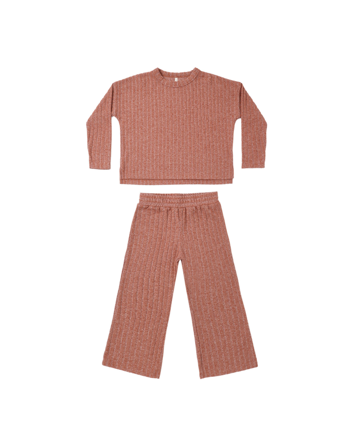 Rylee + Cru - Cozy Rib Knit Set - Ruby